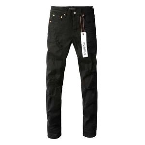 Jeans viola American High Street Black Anganited 9022 2024 New Fashion Trend Jeans di alta qualità