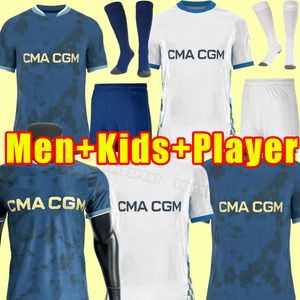 23/24 OM Fans Player version soccer jerseys mens kids Maillot de foot kits sets Marseilles Home away third ALEXIS PAYET MBEMBA UNDER enfant football shirts 2023