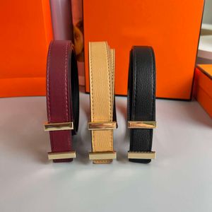 Men Designer Belt Luxury Brand Fashion Women Letter Buckle Genuine Leather Thin Belt Plain Belts Cintura Highly Quality Width 2.3cm Lichee Pattern