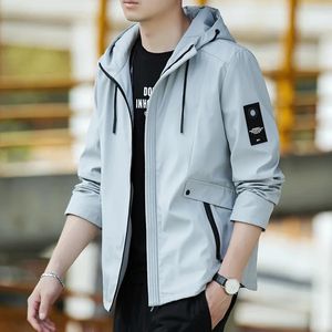 Homens de manga comprida Hip Hop Streetwear Coats Spring Mens Bomber Jackets Fashion Korean With Hood Golf Windbreaker Jacket 240513