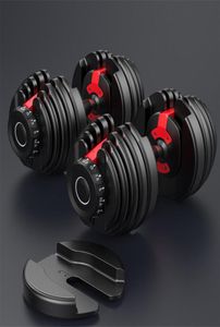 US Stock Adjustable Dumbbell 5525lbs 24KG Fitness Workouts Dumbbells Weight Build Tone Your Strength Muscles Outdoor Sports Equi2221981