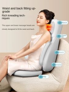 Neck Back Waist Massager - Whole Body Auto Multi-Functional Massage Chair One-Click Start Air Bag Kneading Instrument Cushion