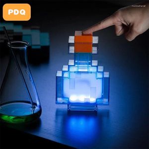 Table Lamps LED MC Game Night Light USB Rechargeable Color-changing Bottle Toy Atmosphere Decoration Lamp Children's Gift