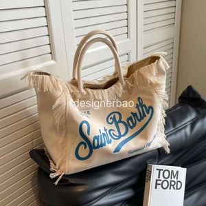 Kadın çanta trend püskül tasarım tote çanta moda işlemeli mektup saman mat plaj gündelik bolsa büyük el çantası