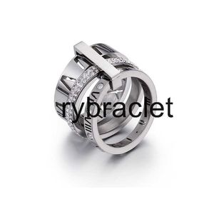 stainless steel silver love ring women gold jewelry for designer 18K couple woman rings gift