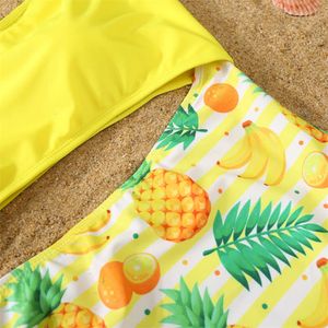 Pineapple Swimsuits Family Matching Outfits One-Piece Mother Daughter Swimwear Beach Mommy and Me Clothes Father Son Swim Shorts
