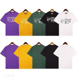 Yellow Mens t Shirt Denim Designer Polo Black White Purple Green American Street-style Unisex Sports T-shirt