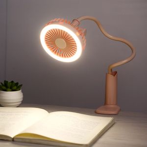 Przenośny wentylator USB elastyczny z LED Light 2 prędkość regulowana chłodnica mini wentylator poręczny mały biurko biurkowy wentylator USB dla domowego biura GA 335U