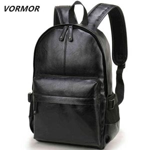 Backpack Style Bag Vormor Brand Men Leather School Fashion Waterproof Travel Casual Book Male 1209 230C