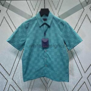 Designer Mens Polo maglietta camicie da 2024fw Summer Runway Nuova camicia a maniche a maniche corta stampato a scacchino stampato a scacco