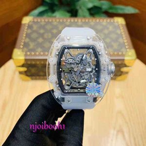 손목 시계 RM 디자이너 시계 고품질 고급 시계 와인 배럴 모양 티타늄 케이스 사파이어 거울 H9KC