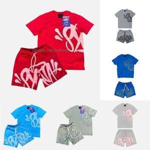 Designer Rastreeiros de masculino São verão 2 roupas de duas peças de duas peças Synaword Hip Hop Trendy T-Shirt Impresso Syna Short Set