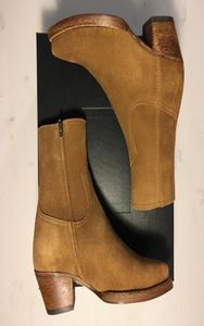 Brown zamszowe buty lukas rock roll zachodni kowbojski styl mody Buty 3155850