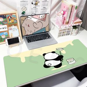 Panda Large Mouse Lock Edge Mat Gaming Mousepad Big Gamer Mousepads 39.3x19.6in Rubber Keyboard Mats Desk Pad HD Mouse Pads 240529