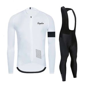 Jersey de ciclismo de manga longa da equipe da Espanha Conjunto de Bibs Ciclismo Roupas de bicicleta MTB Bike Men Roupos 240524