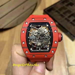 손목 시계 RM 디자이너 시계 고품질 고급 시계 와인 배럴 모양 티타늄 케이스 사파이어 미러 0tnr