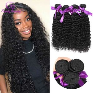 Hair Wefts Peruvian Twisted Curly Hair Bundle 100% Human Hair Extension 1/3/4 piece Double Ribbon Human Hair Bundle Q240529