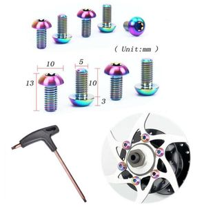 Fahrradbremsen KRSEC 12PCS MTB Scheibenbremsbremsrotor Bolzenboxed T25 TORX WRENCH TITANIUM Mountain Bicycle Schrauben Radsportteile 4811767