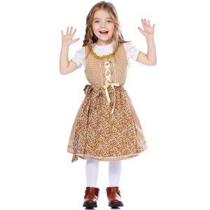 Baby geborene Kinder Kleinkind Girls Sommer Das Oktoberfest Baumwolle Kurzarm Tops Schürze Kleine Mädchen Kleidung 6 240528