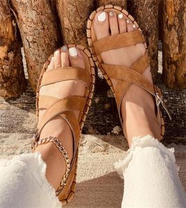 Donne incrocia la fibbia in punta sandali a punta di piedi femminile Summer Beach Leisure Scarpe da donna Fashion Outside Calza
