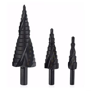 3Pcs set 4-32mm Drill Bit Set HSS Cobalt Step Drill Bit Nitrogen High Speed Steel Spiral Triangle Shank Hole Cutter 257z