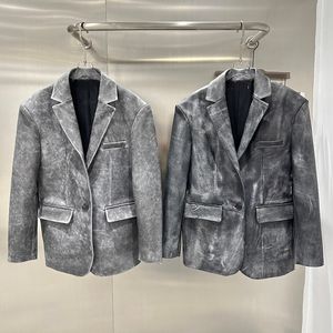 2023 Retro Distressed Leather Jackets Women's Genuine sheepskin Leather Jacket Short Real Leather Coat