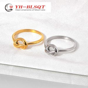 Design klassischer Charme Celinly Ringe für Paare Knoten trendige Männer und Frauen Unisex Ring Engagement K53T