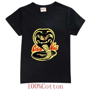 TシャツファッションボーイズコットンショートスリーフTシャツコブラカイプリントキッズ幼児女の子サマートップトップチャイルドTシャツ2-15年D240529