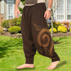 Mężczyźni Casual Harem Pants Spodnie Spodnie Gym Spodnie Summer Joga workowate hipisowe spiralne drukowanie spodnie sportowe Trening 240529
