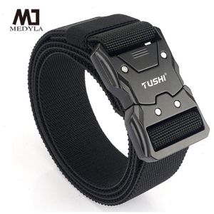 Official Genuine Tactical Belt Metal Buckle Quick Release Elastic Casual Tooling Training Mens Trousers 307l