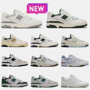 Ny B550 550 Sportskor Herrkvinnor White Green Grey Cream Black Blue Silver UNC BB550 Navy Shadow Syracuse Evergreen Auralee Designers Tennis Sneakers