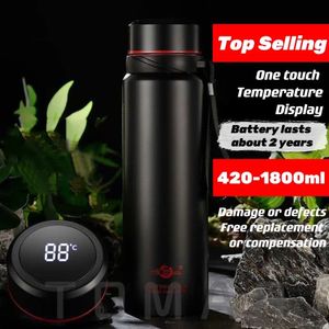 Large Capacity Outdoor Portable 304 Stainless Steel Vacuum Flask Thermal Thermos Bottle for WaterCoffeeWith Optional LED 240529