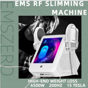 Avancerad Emszero Electro Magnetic Stimulation Body Sculpting and Muscle Building ökar muskeln 200Hz 6500W 0-15 Tesla 2/4/5 Handtag Machine