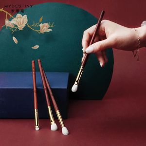 MyDestiny -Luxury Natural Animal Hear Eye Makeup Brush Set Rosewood Handle Professional 4st High Quality Brand Makeup Brush 240529