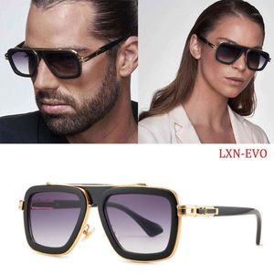 Солнцезащитные очки 2022 Fashion Cool Lxn-Evo Square Square Pilot Men Men Wintage Classic Brand Design Sun Glasses 252U