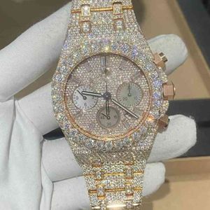 腕時計の腕時計豪華なVVS1メンズウォッチダイヤモンドハイエンドジュエリーカスタムジアナチュラルダイヤモンドforウォッチ7wis3tsd 312a