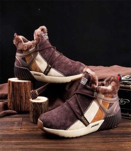 Men Boots Sneakers de inverno casual High Top de couro vintage quente confortável e confortável Torno péssimo Sapatos de caminhada 2112294533762