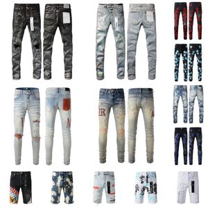 Designer Herren Jeans Wanderhose Ripped Hip Hop High Street Modemarke Pantalones Vaqueros Para Hombre Motorrad Stickerei