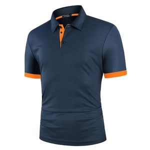 Män polo män skjorta kort ärm polo skjorta kontrast färg polo kläder sommar streetwear casual mode män topps 240509