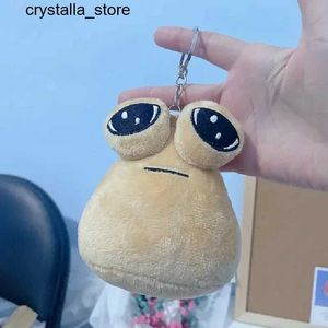 Plush Keychains Hot 10cm Game My Pet Alien Pou Plush Keychain Furtiburb Emotional Alien Plush Filling Animal Pou Doll Childrens Birthday GiftS2452804 s2452909