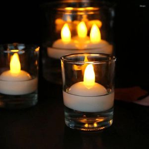 Candle Holders Floating Waterproof Light When Exposed To Water SPA Shower Decorative LED Candles Wedding Party SCI88