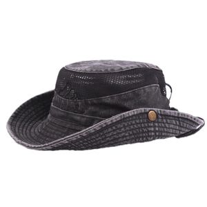 Wide Brim Hats High Quality Big Men's Fisherman Hat Solid Waterproof Sun Mountaineering Cap Fishing Panama Unisex #T2P 323T