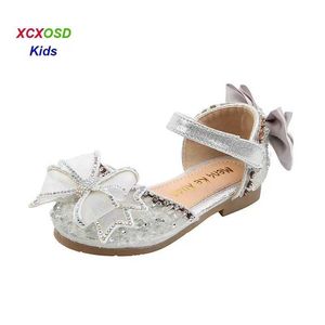 Flat Shoes Xcxosd Kids Princess Shoes Rhinestone Bow Girls Fashion Flats Dance Performance Summer New Children Sandaler WX5.28