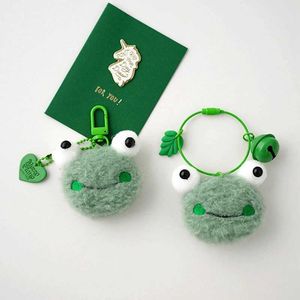 Plush Keychains Creative and cute little frog keychain cartoon frog plush keychain cute stuffed animal toy keychain holder student couple gift S2452803