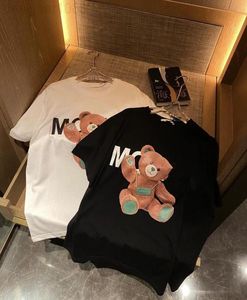 Women039s T -Shirt Designer 22s Frühlings- und Sommer Neue MOS Nicht standardmäßige Cartoon Teddybär Alphabet Druck Süßes Alter reduzieren LO9908414