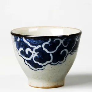 Koppar tefat vintage kinesisk moln keramik vacker vin te cup set tesskål för ceremoni tekopp