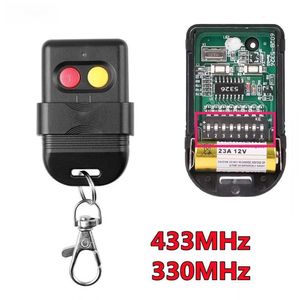 Smart fjärrkontroll 433MHz 8 DIP SWITCH FIXED CODE 2 Knapp 330MHz Duplicate Remote Control för Gate Garage Door Opener eller Alarm System Universall2405