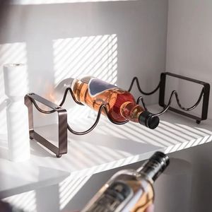 1pc Simple Wine Rack Iron Art Can Be Multiple Superimposed Display Storage Cabinets 240529