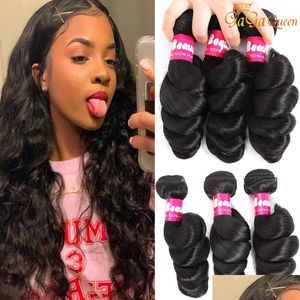 Hair Wefts Gagaqueen Brazilian Loose Wave Virgin 3 Bundles Human Extensions Peruvian Malaysian Indian Drop Delivery Products Dhioc