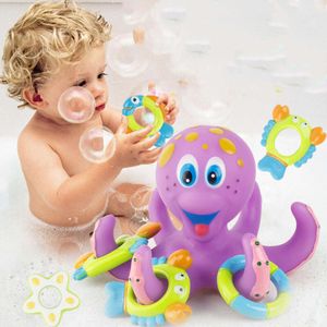 Baby bad leksak dusch tecknad djur bläckfisk för barn crawling strand småbarn badkar badrum simning pool lek vatten l2405